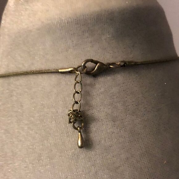 Short Silver Tone Modern Art Sparkly Pendant Artisan Made One of a Kind Piece - Picture 5 of 5